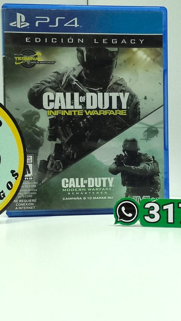 CallOfDutyInfiniteWarfare-USED-PS4-MuranoVideojuegos-Front Call Of Duty Infinite Warfare - Call Of Duty Modern Warfare Remastered - Edición Legacy