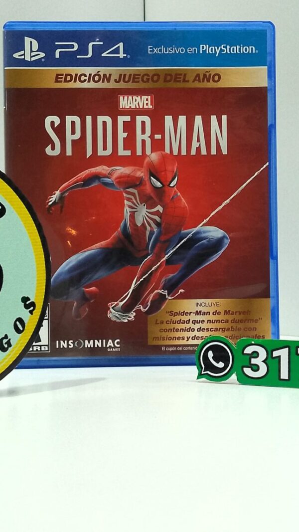 MarvelSpidermanEdicionJuegoDelAño-USED-PS4-MuranoVideojuegos-Front Marvel Spiderman Edición - Juego Del Año