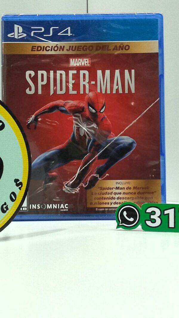 MarvelSpidermanGameOfYearEdition-NEW-PS4-MuranoVideojuegos-Front Marvel Spiderman - Game Of The Year Edition