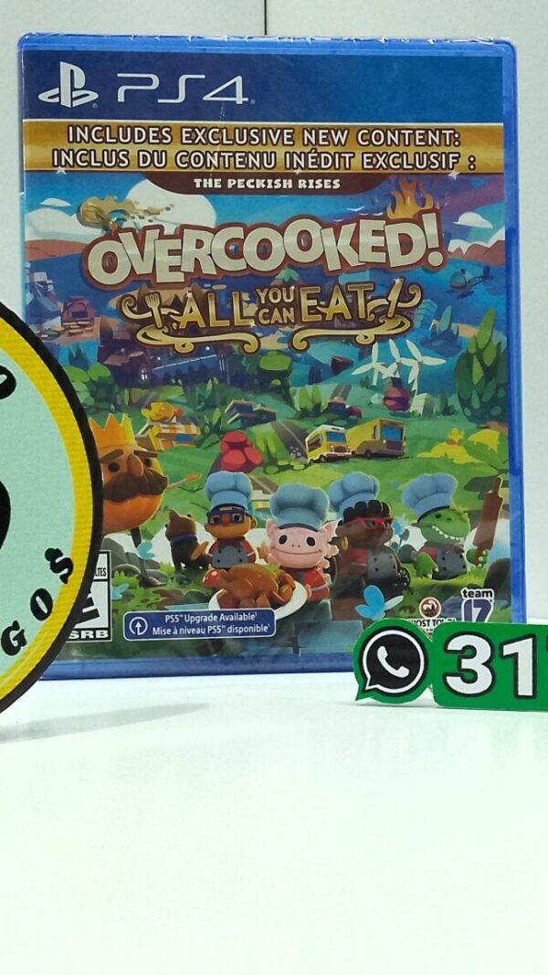 OvercookedAllYouCanEatThePeckishRises-NEW-PS4-MuranoVideojuegos-Front Overcooked All You Can Eat The Peckish Rises