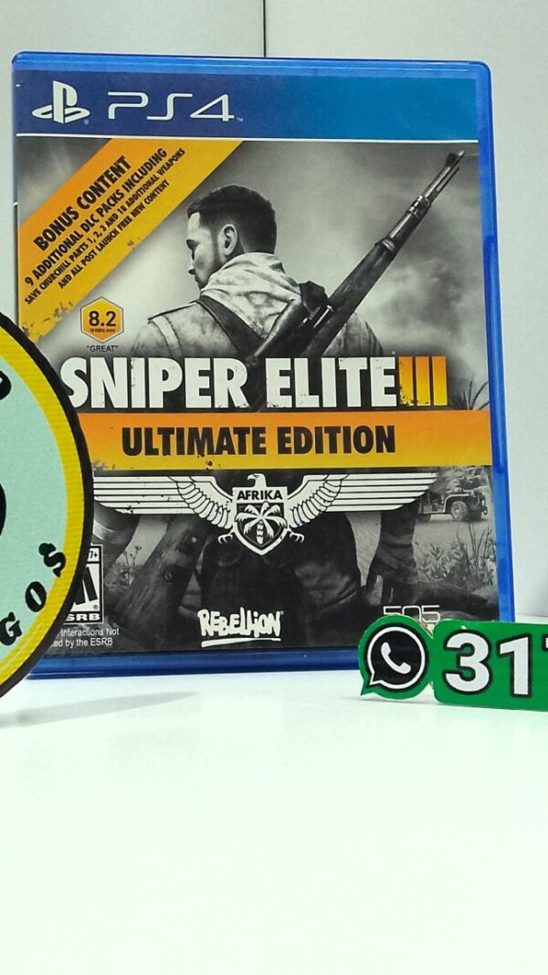 SniperEliteIIIUltimateEdition-USED-PS4-MuranoVideojuegos-Front Sniper Elite III - Ultimate Edition