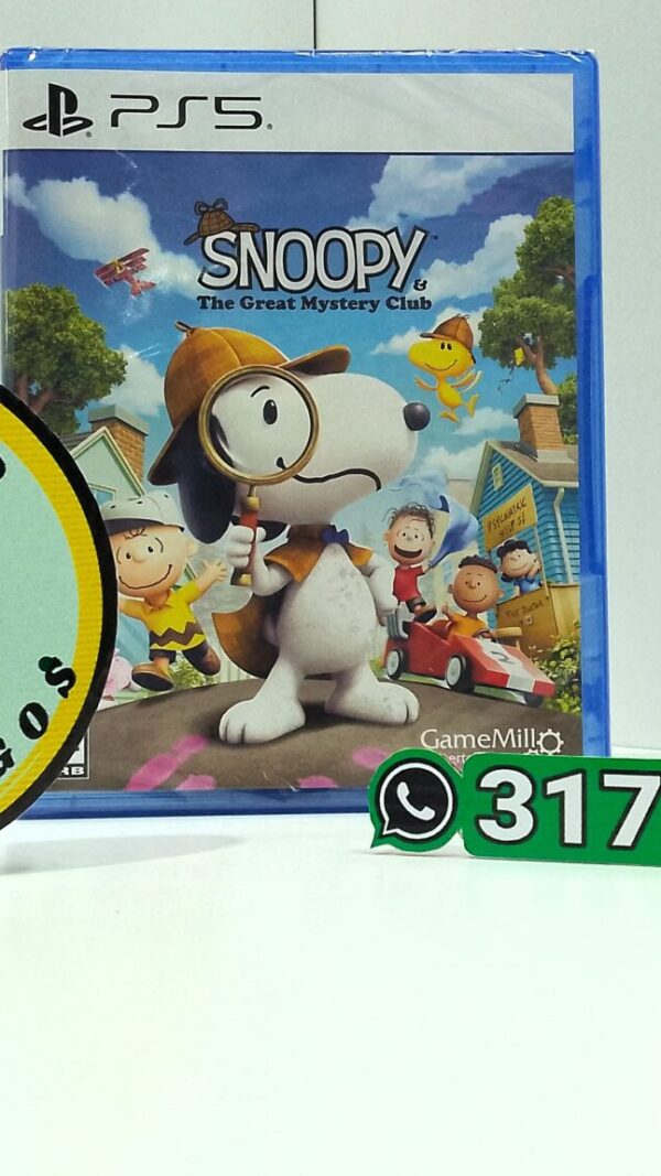 SnoopyTheGreatMysteryClub-PS5-MuranoVideojuegos-Front Snoopy The Great Mystery Club