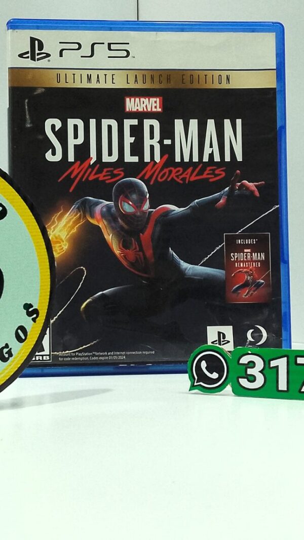 SpidermanMilesMoralesUltimateLaunchEditionUsed-PS5-MuranoVideojuegos-Front Spiderman Miles Morales - Ultimate Launch Edition