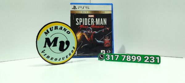 SpidermanMilesMoralesUltimateLaunchEditionUsed-PS5-MuranoVideojuegos-Front Spiderman Miles Morales - Ultimate Launch Edition