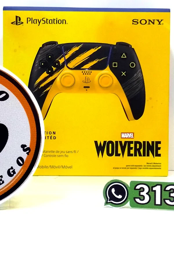 Control Inalámbrico - DualSense - PlayStation - Marvel's Wolverine Battle Yellow Edición Limitada